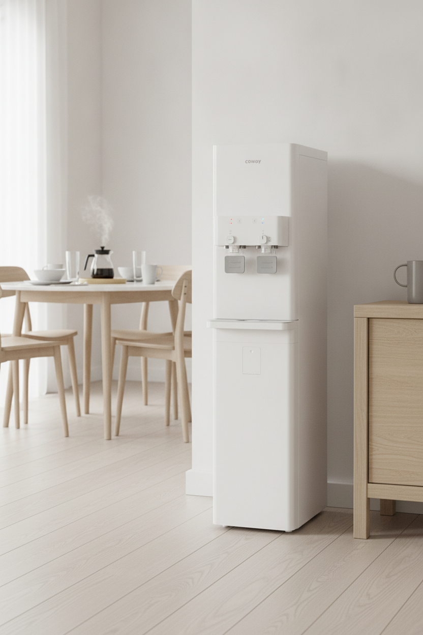 [ai-lifestyle] Coway CHP-5710L Slim Water Purifier | Space-Saving Design in a real home setting