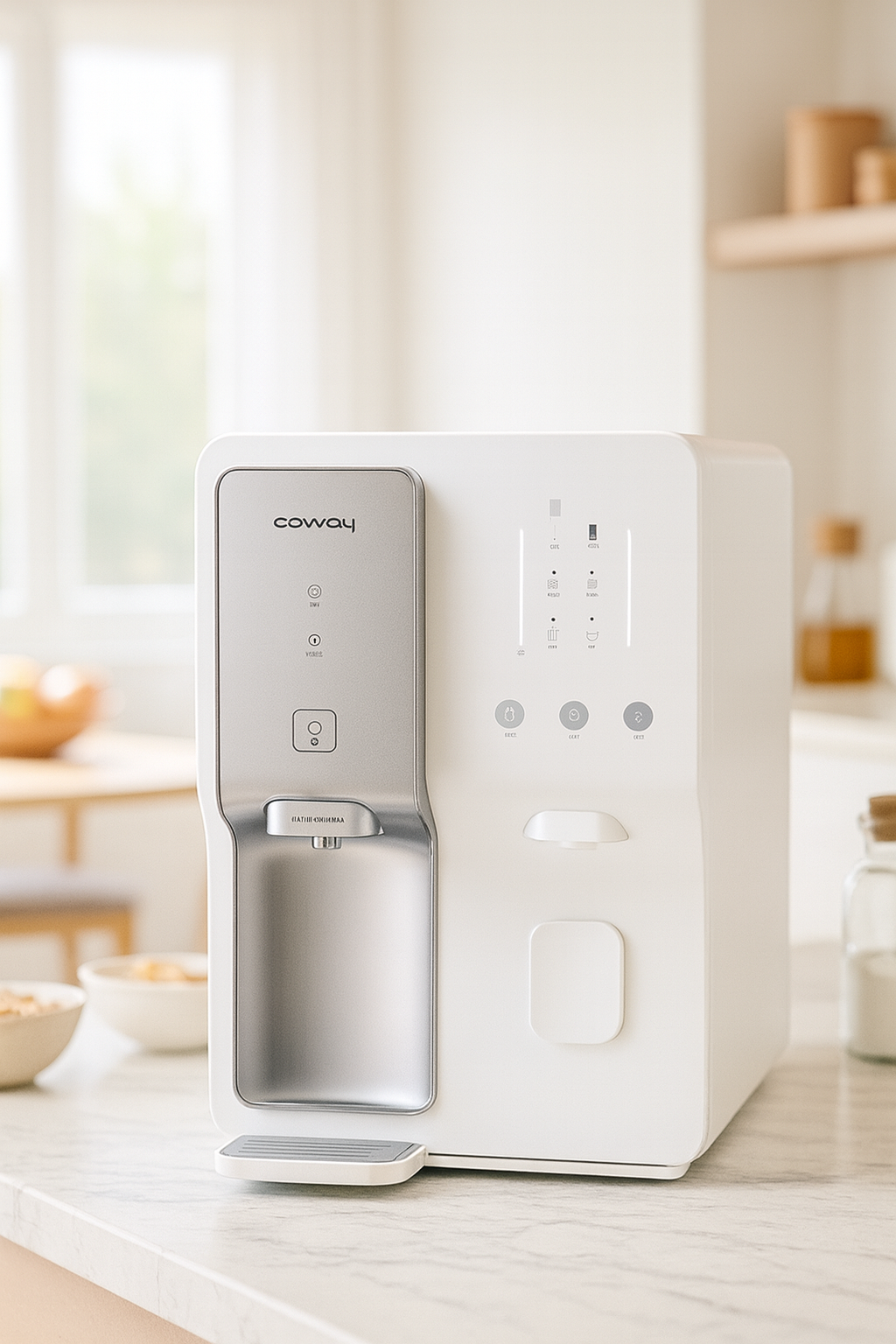 [ai-lifestyle] Coway CHPI-280L Countertop Ice Water Purifier in a real home setting