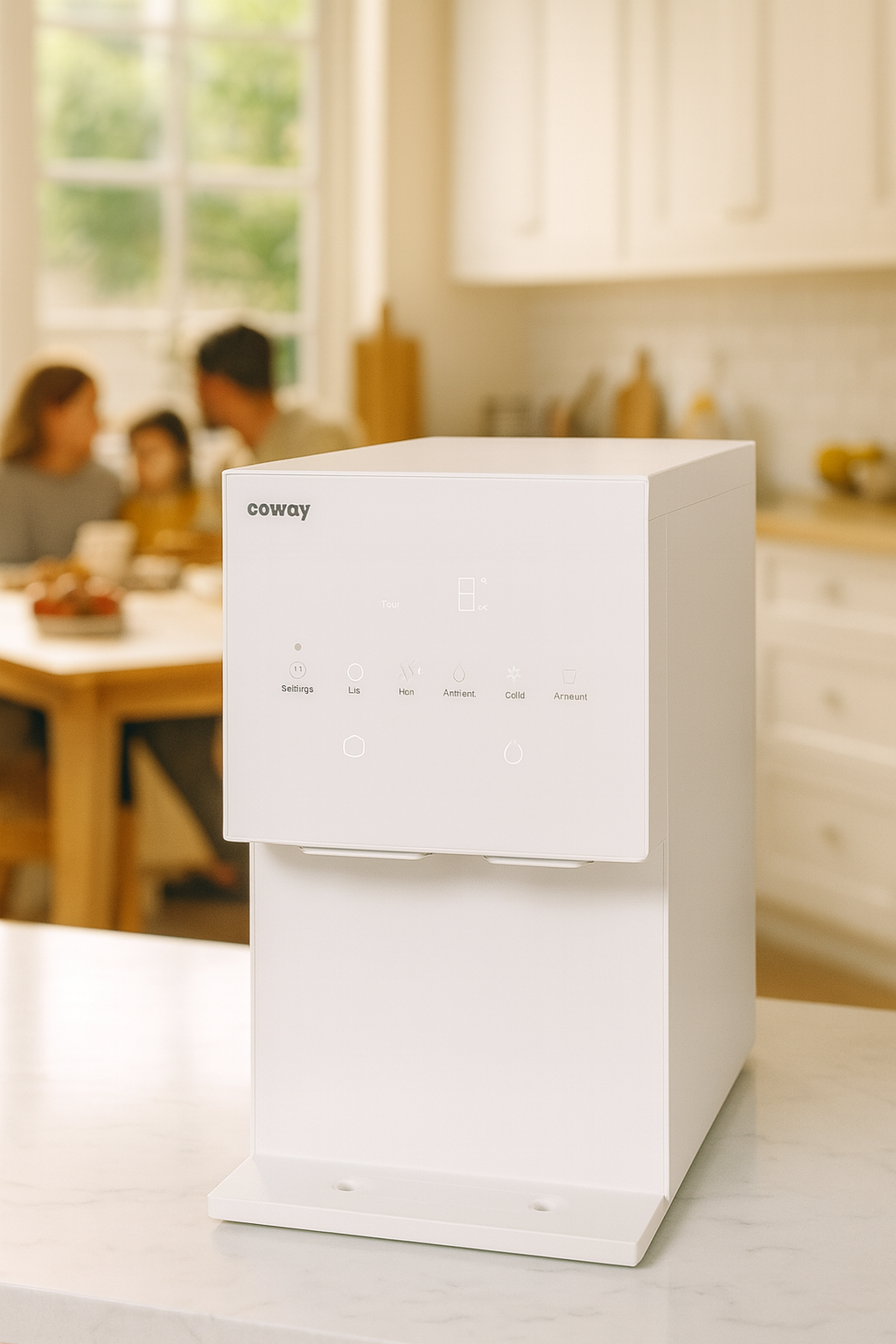 [ai-lifestyle] Coway Countertop Ice Water Purifier CHPI-7520L in a real home setting